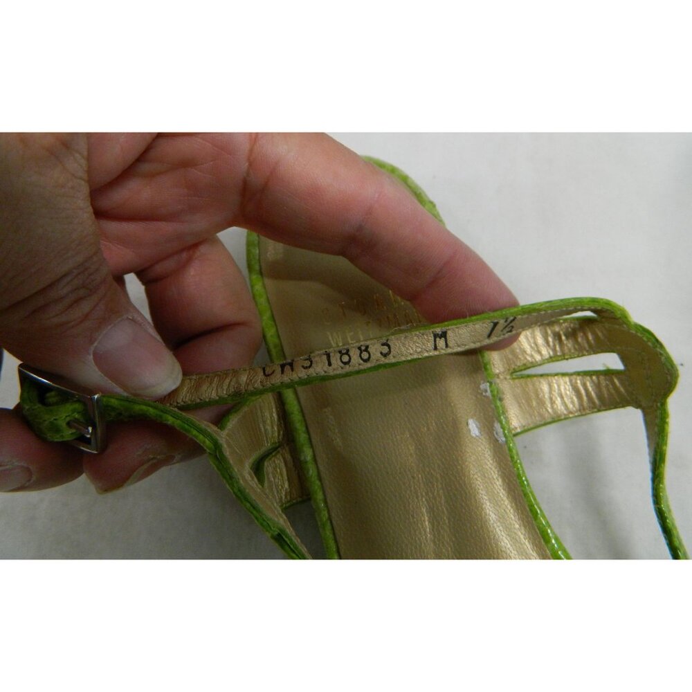 Stuart Weitzman Womens Leather Slingback Sandals In Orange & Green Size 7, 7.5 - Picture 12 of 15